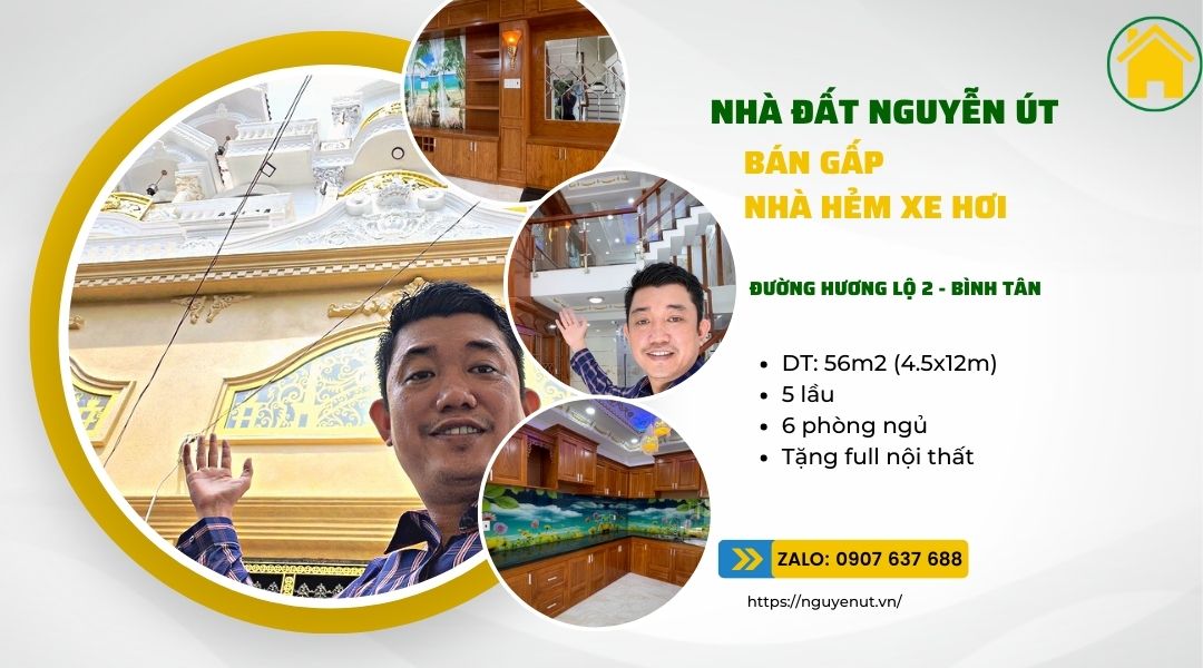 Bán Nhà Hẻm 490 Hương Lộ 2 Bình Tân