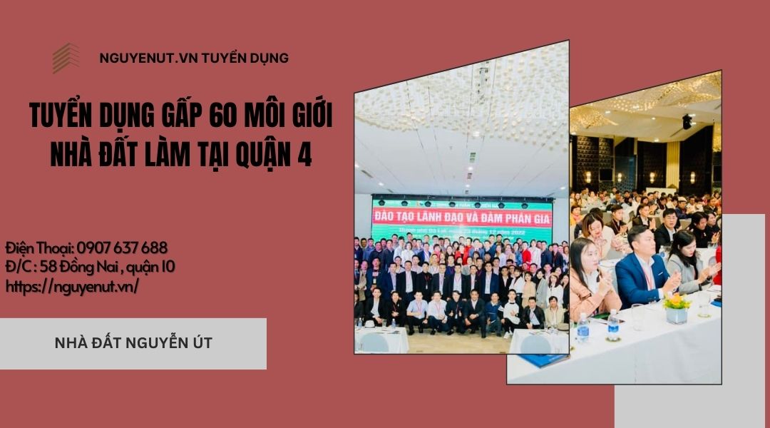 Tuyển 41 Môi Giới Nhà Đất Làm Bán Thời Gian Tại Quận 4