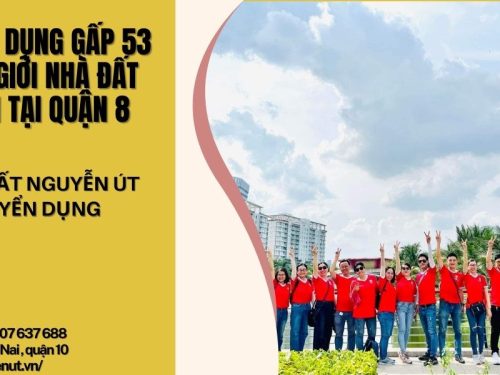 Tuyển 50 Môi Giới Nhà Đất Làm Bán Thời Gian Tại Quận 8