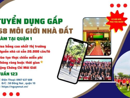 Tuyển Gấp 36 Môi Giới Nhà Đất Làm Việc Bán Thời Gian Tại Quận 1